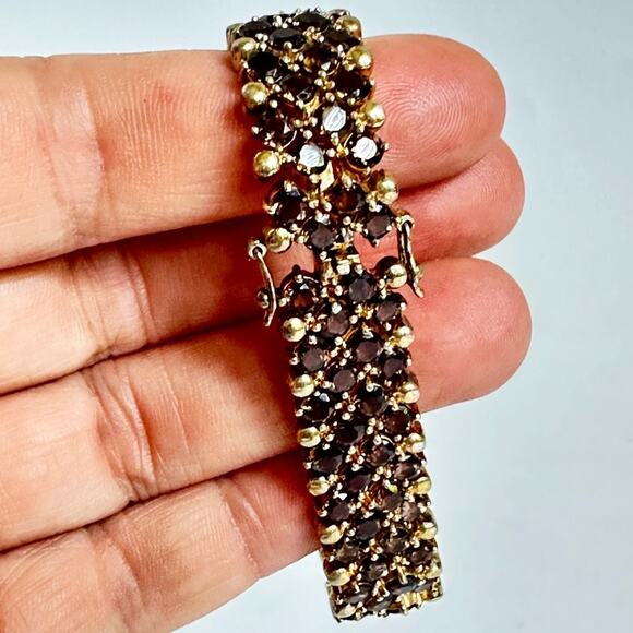 Vintage 80’s Sapphire Latch Lock Bracelet - Picture 5 of 6